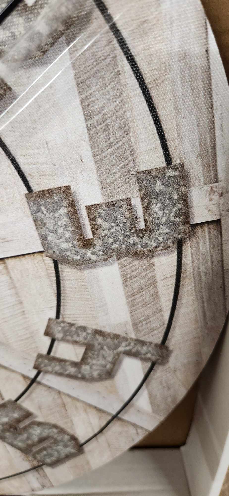 Horloge Faux bois / Vert de gris / Ronde