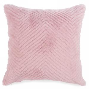 Coussin rose / Velours / Carré / Douillet