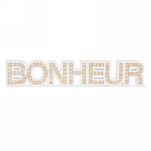 Citation bonheur /Bille/ Blanc/ Naturel