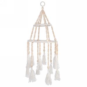 Décoration en macramé suspendue/ Blanc / Beige / Bille