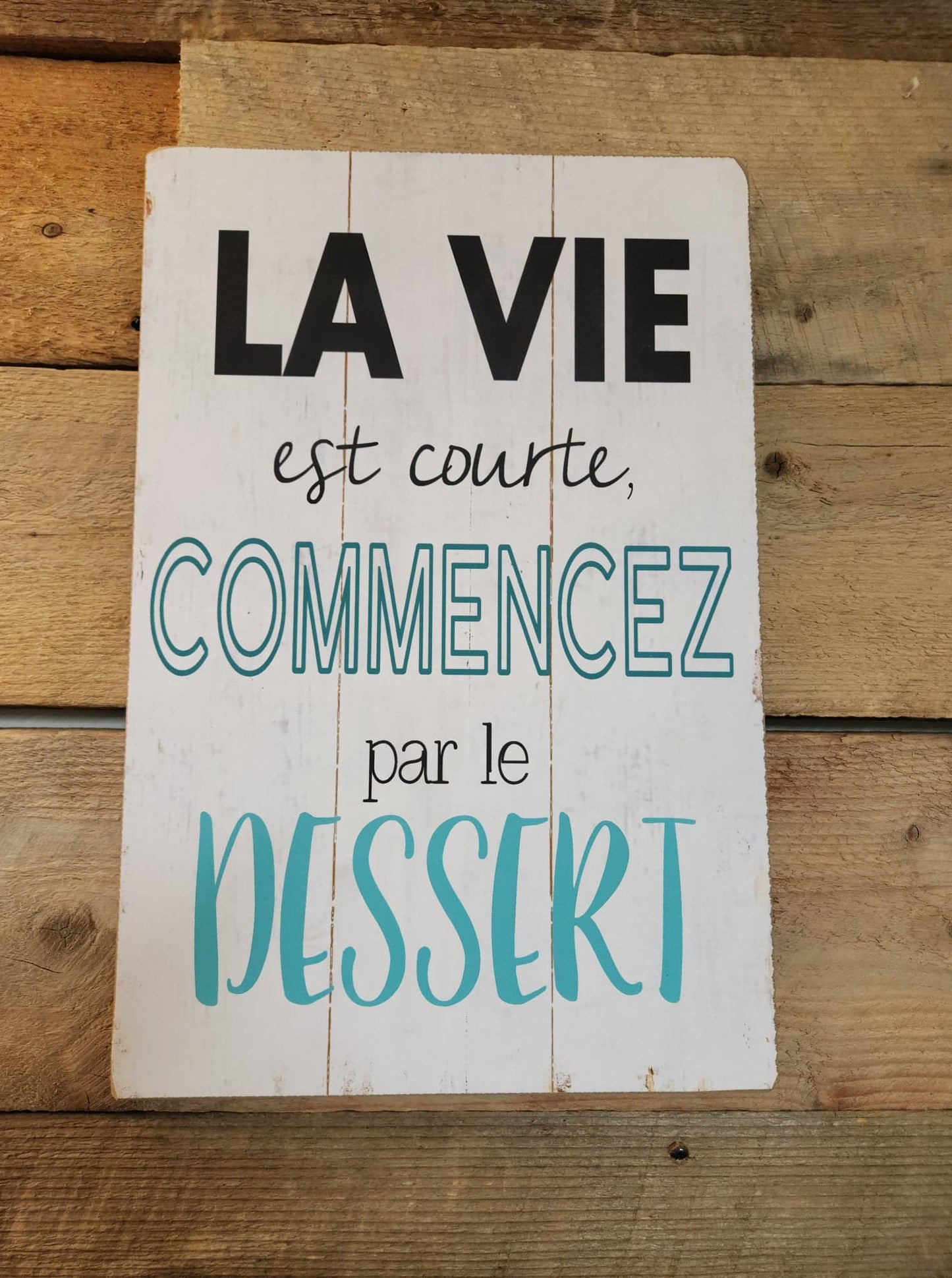 Centredepeinturedeco | Pancarte | texte | Noir, blanc et turquoise