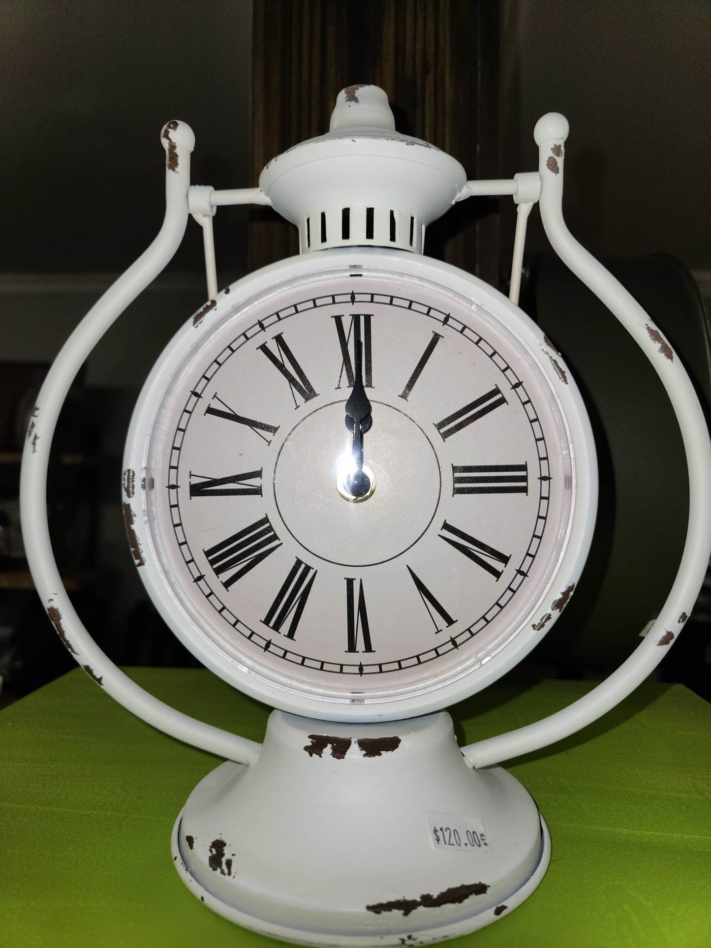 Horloge sur pied | Blanche | Antique | Romain