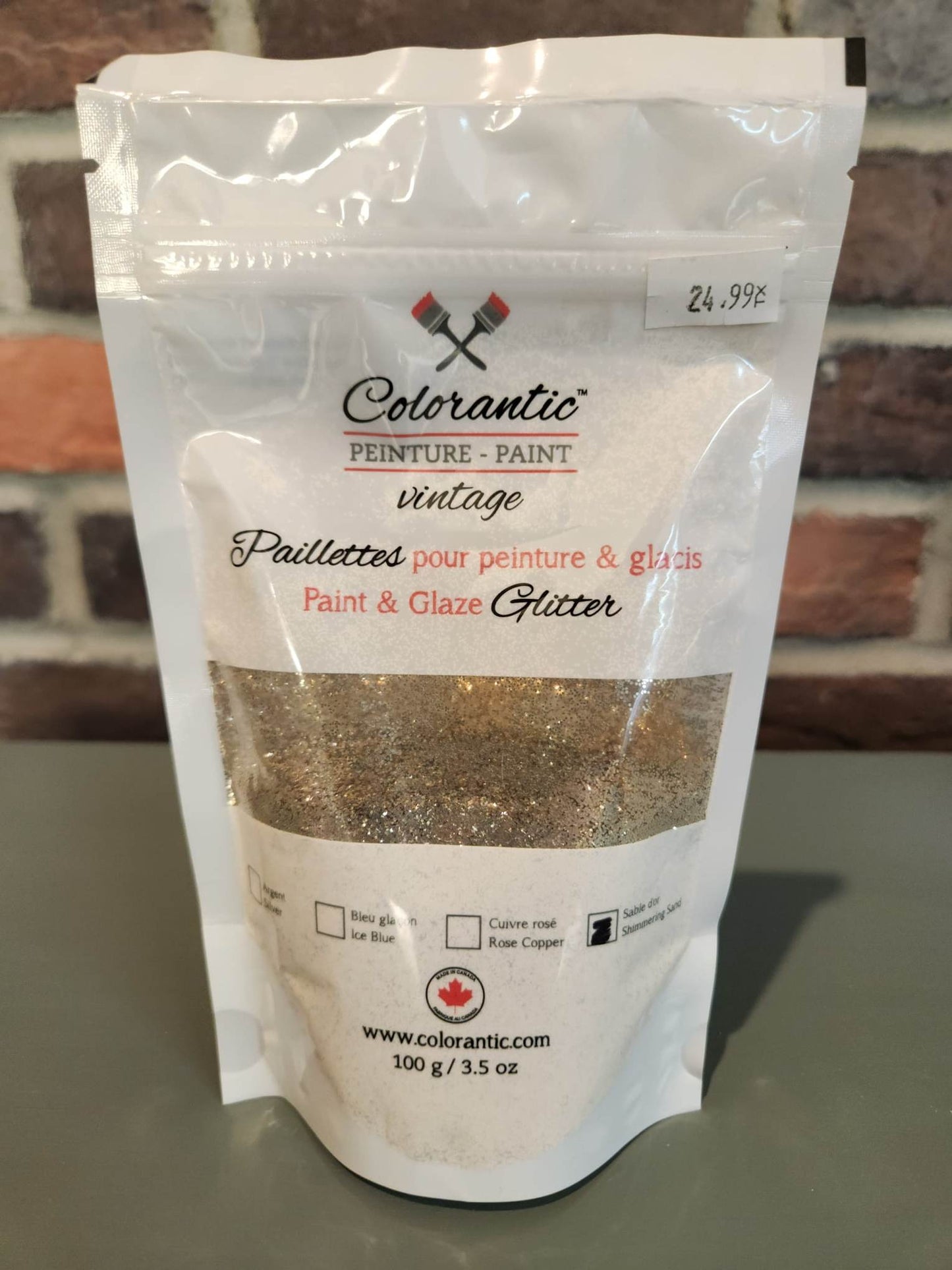 Paillettes pour peinture et glacis | Sable | Or