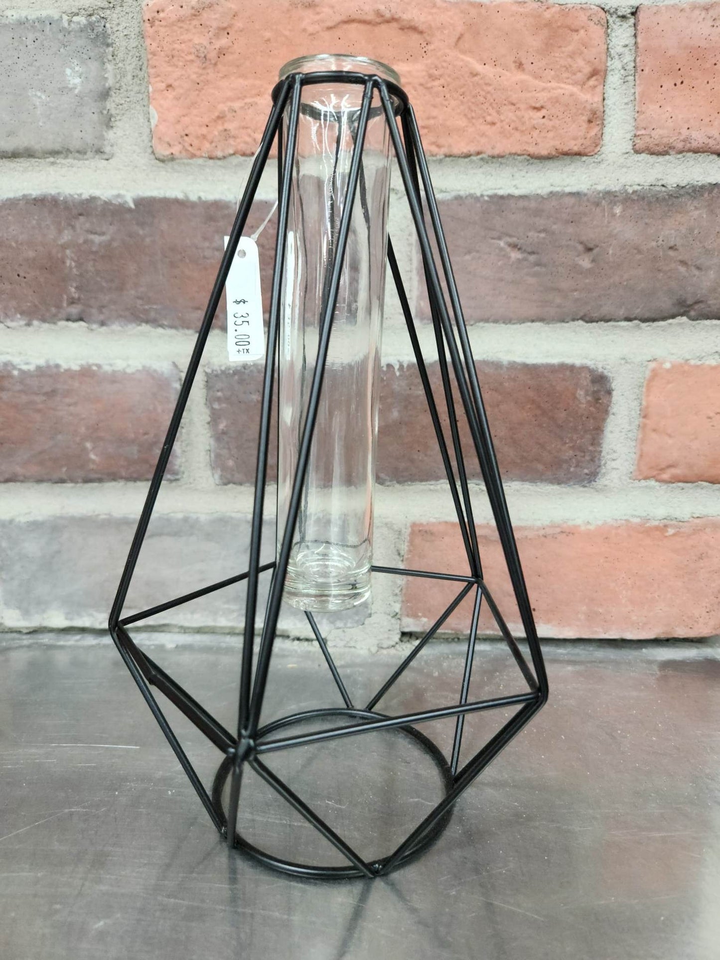 Vase noir et verre | Petit