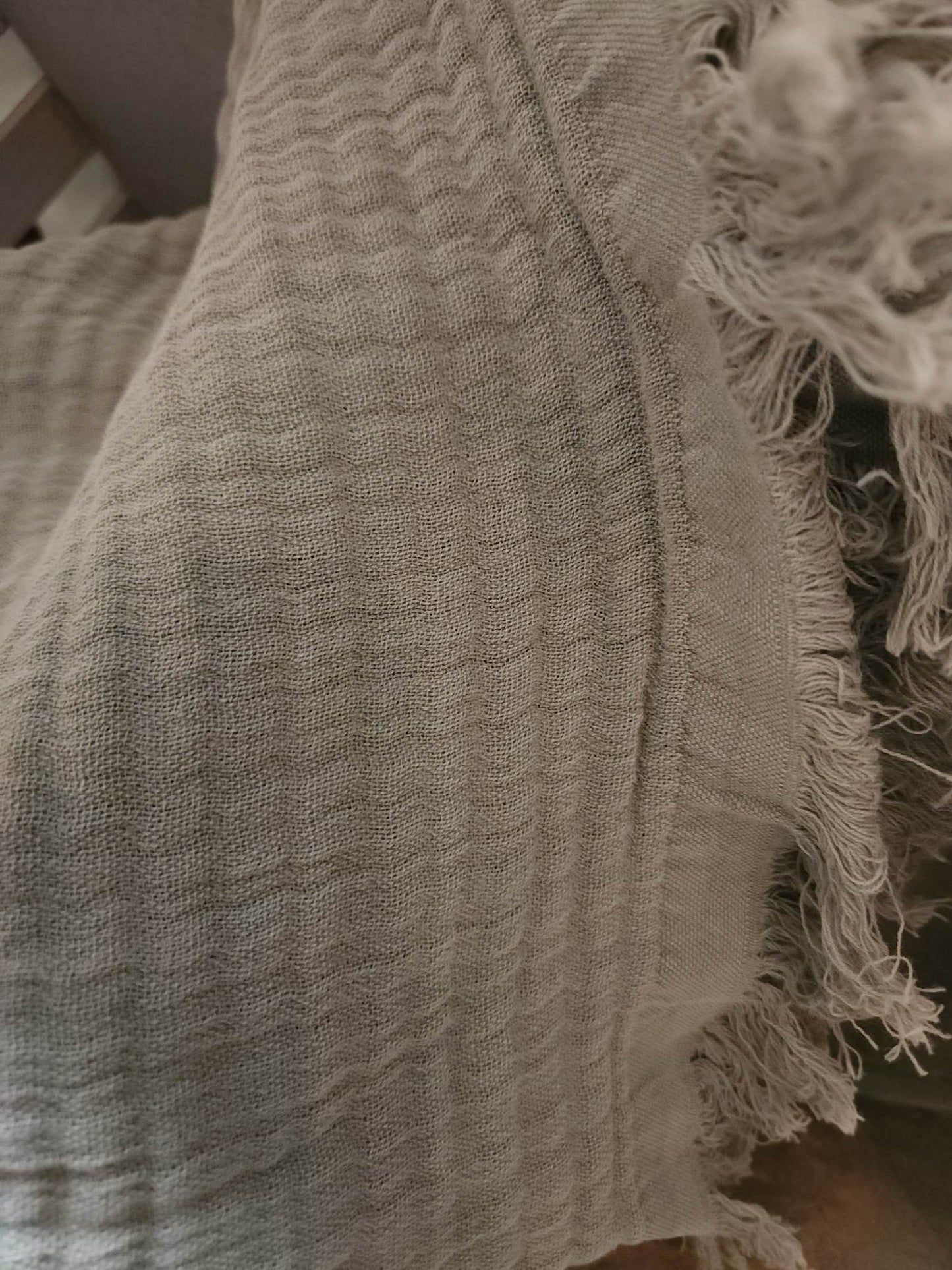 Jeté taupe | Coton | Brunelli