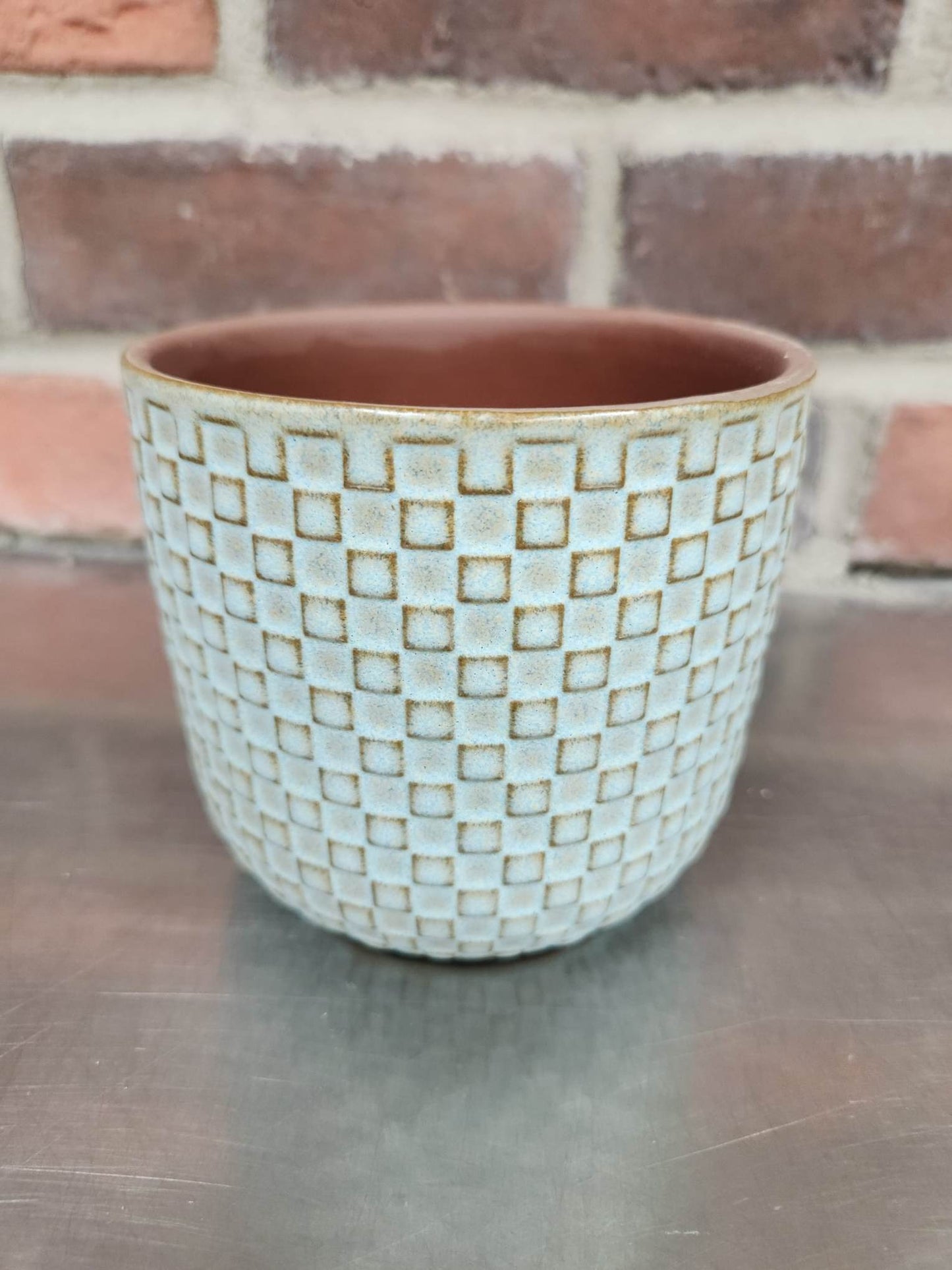 Vase | Carreau | Vert de gris | Cuivre