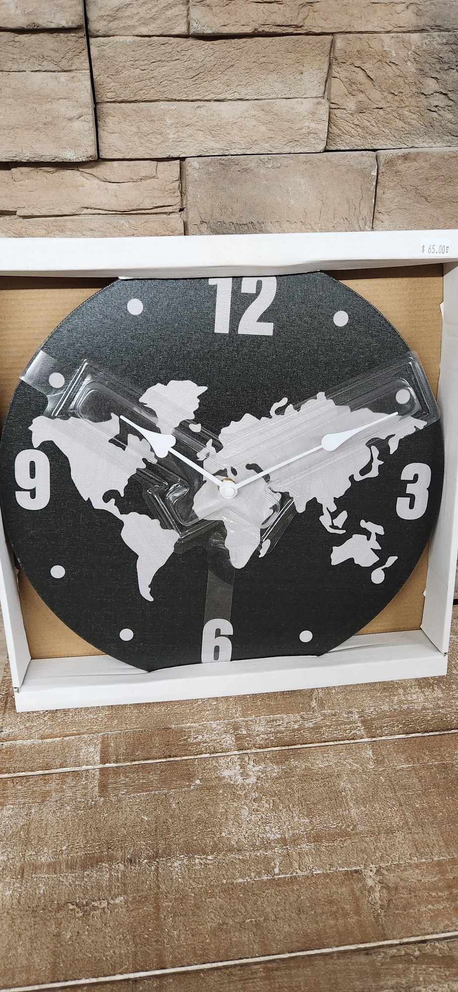 Horloge/ Noir / Murale / Terre