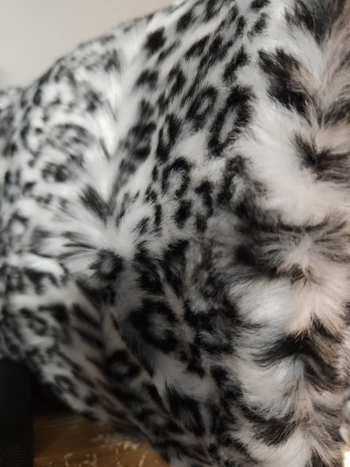Napperon pour animal de compagnie à imprimé léopard, blanc, noir